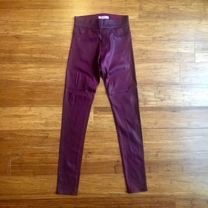 James Jeans Coated Maroon Skinny Jean 24